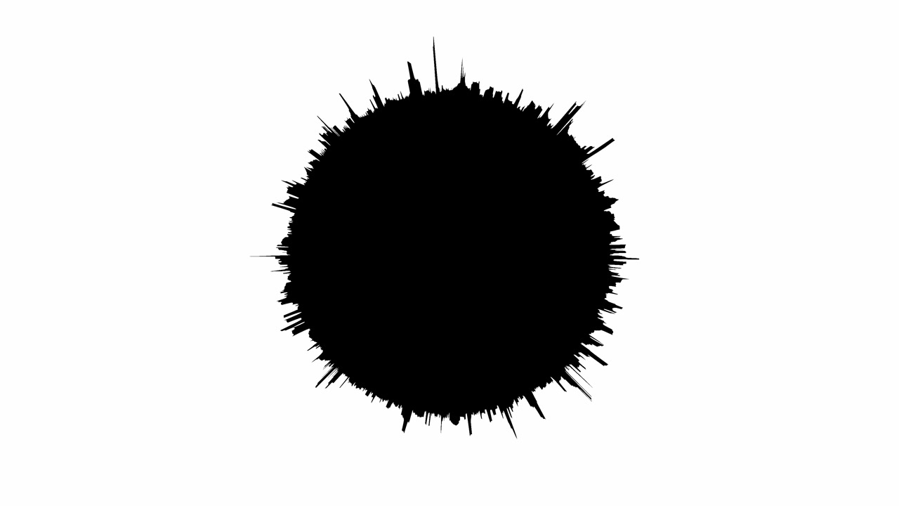 Video di linee di velocità radiali astratte in bianco e nero che si irradiano dal centro su sfondo bianco