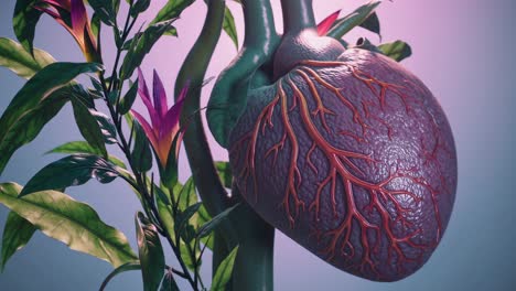 heart growing from a plant