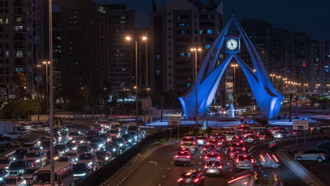4K-Timelapse-of-Deira-Clock-Tower-and-Old-Dubai-Traffic