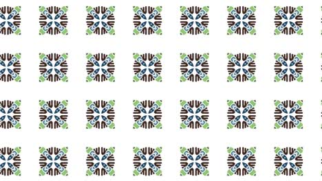 animación interminable de una diapositiva de patrón floral de mosaico sin costuras
