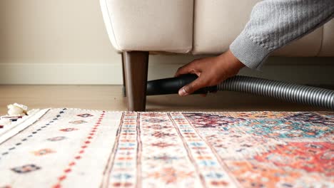 cleaning under sofa