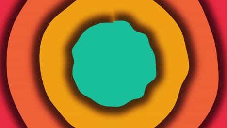 el ordenador generó un fondo a partir de círculos ondulados de colores. representación 3d de formas abstractas