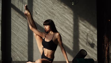 woman doing yoga pose
