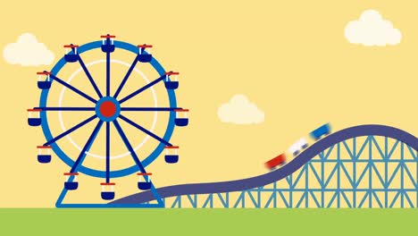 Big-wheel-and-roller-coaster-ride-in-fun-n-fair-