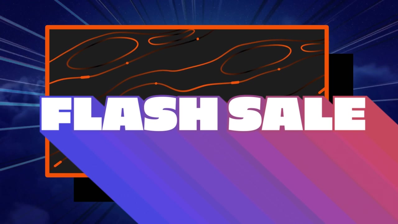 Animated Flash Sale Text with Dynamic Background