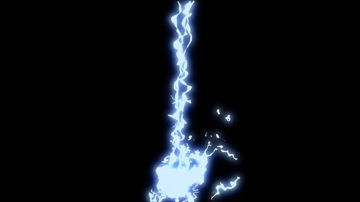 Animazione energia fulmini e tuoni grafica in movimento