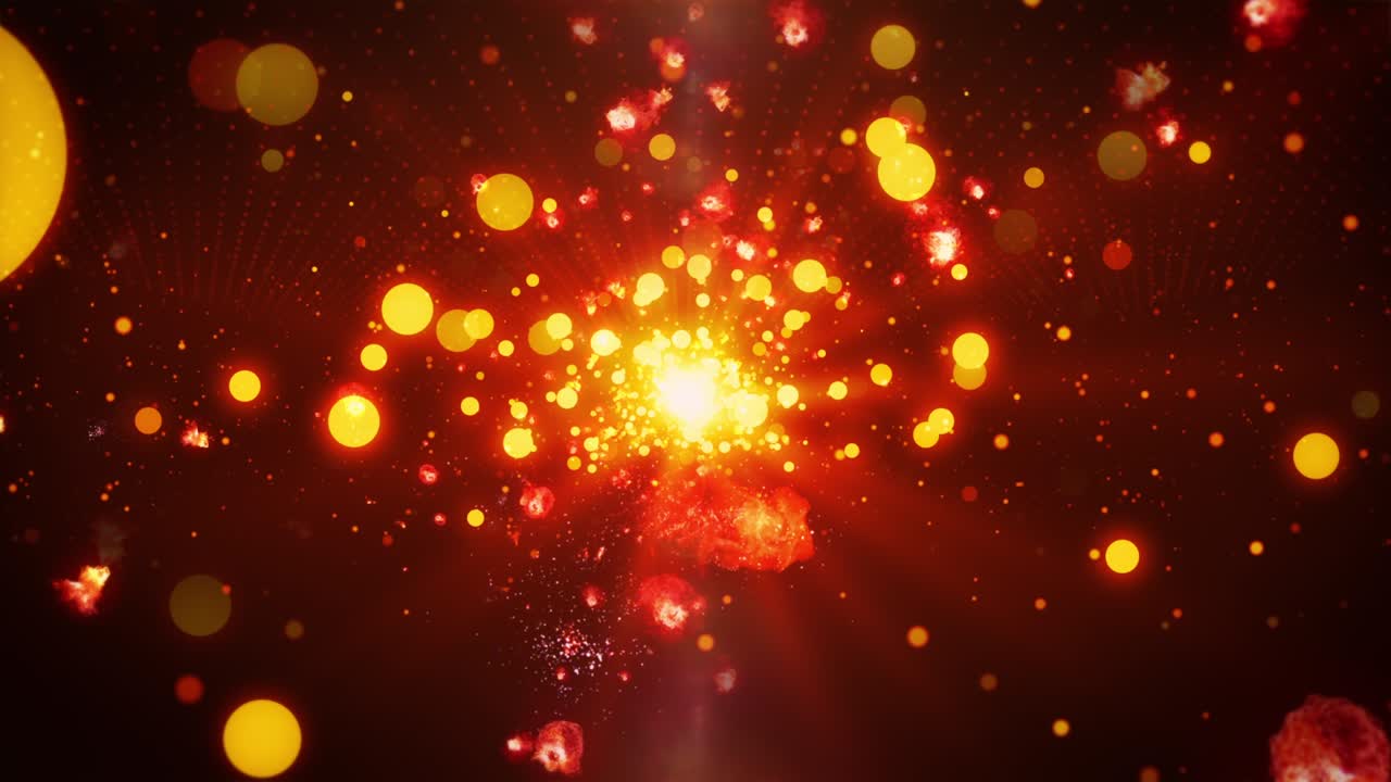 불꽃 스파크 폭발 입자 효과 루프 애니메이션