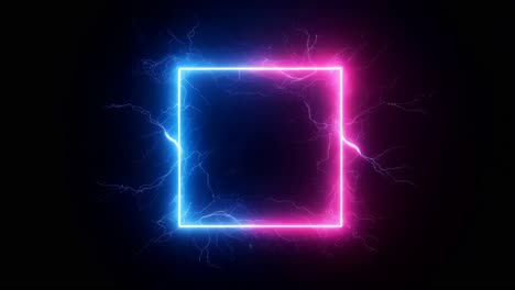 neon square frame background