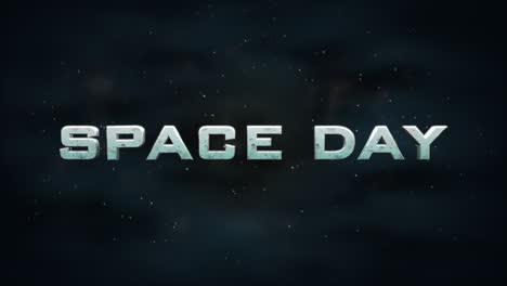 día espacial con campos de estrellas en una galaxia oscura.
