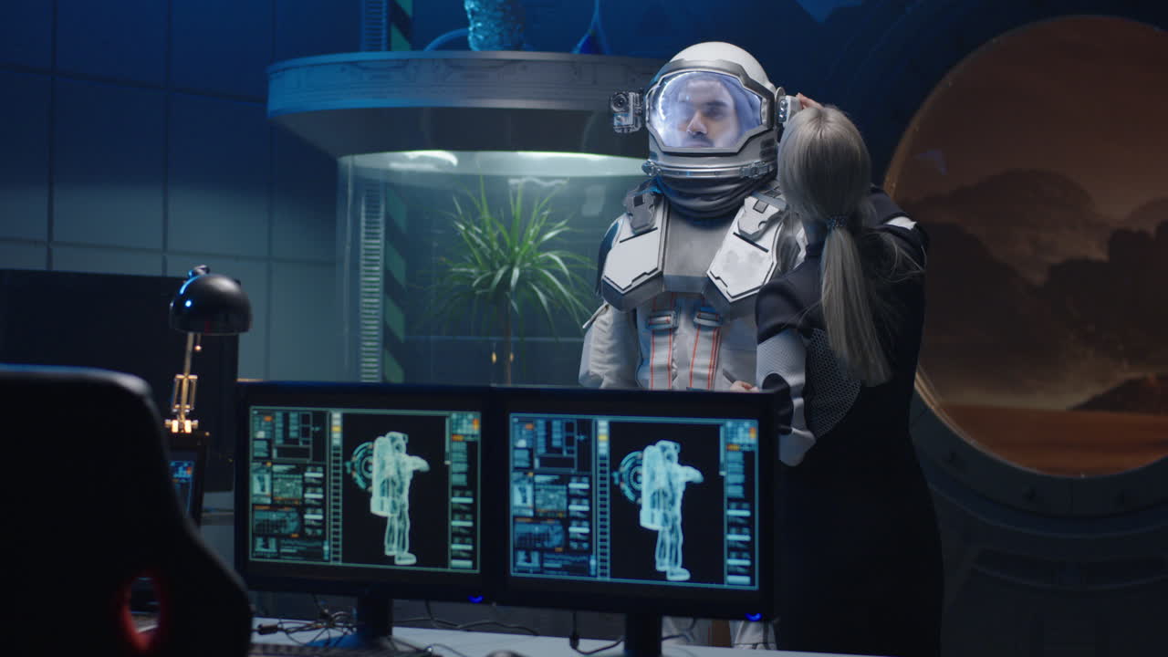 Astronaut Training in Space Laboratory