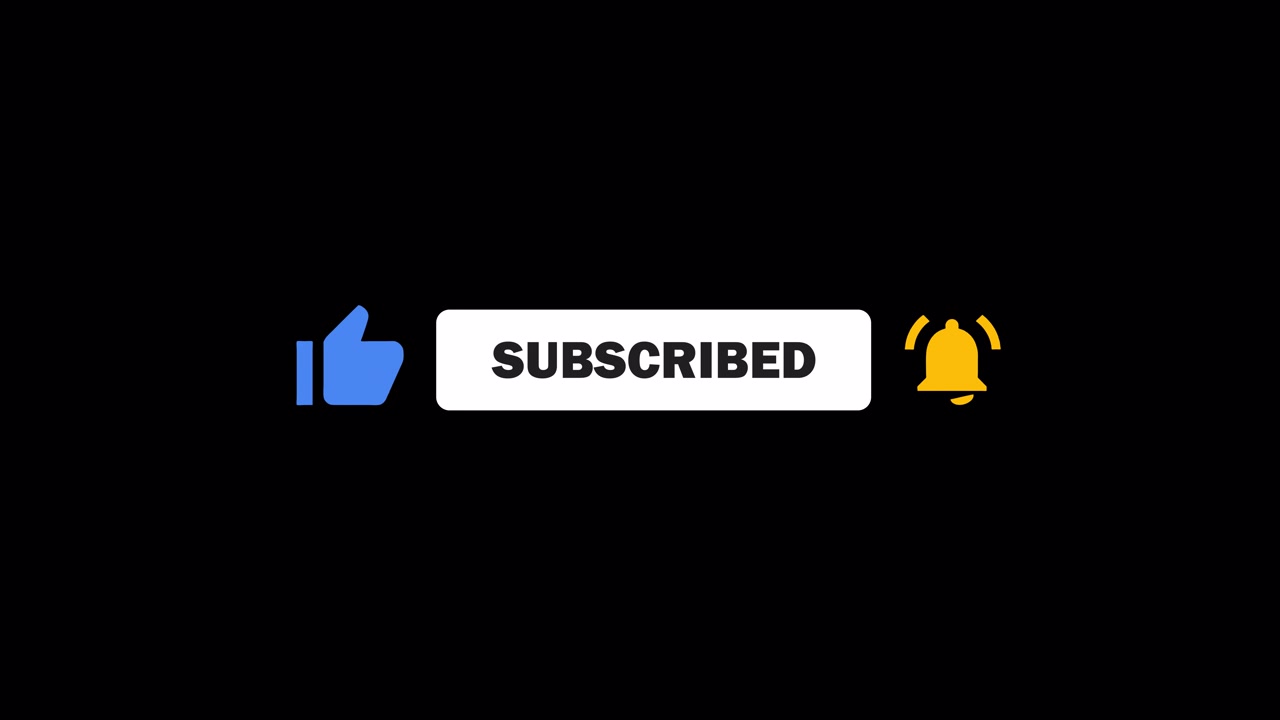 Animated YouTube Subscribe Button with Like and Bell Icon