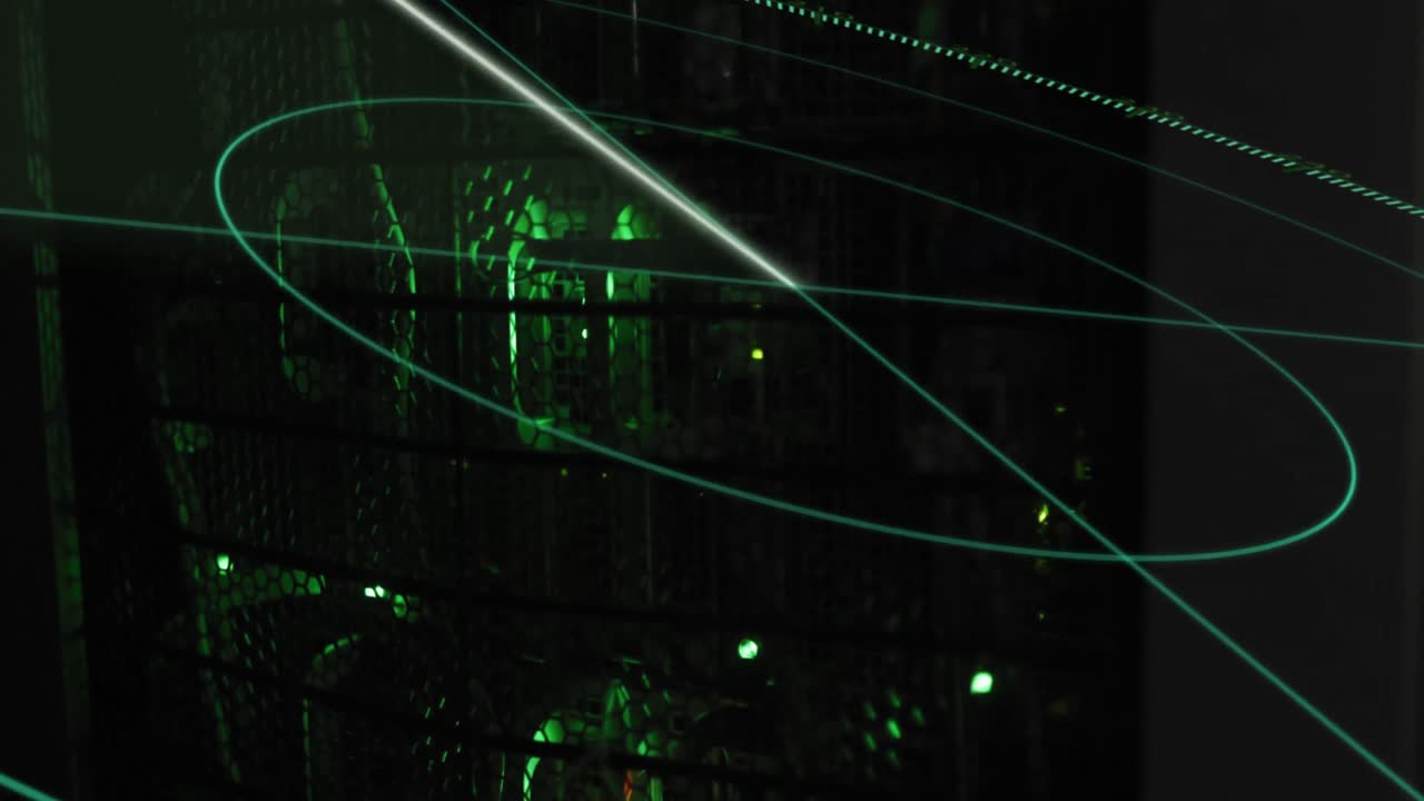 Animation of lines moving over servers