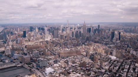vista aérea del horizonte de la ciudad de nueva york