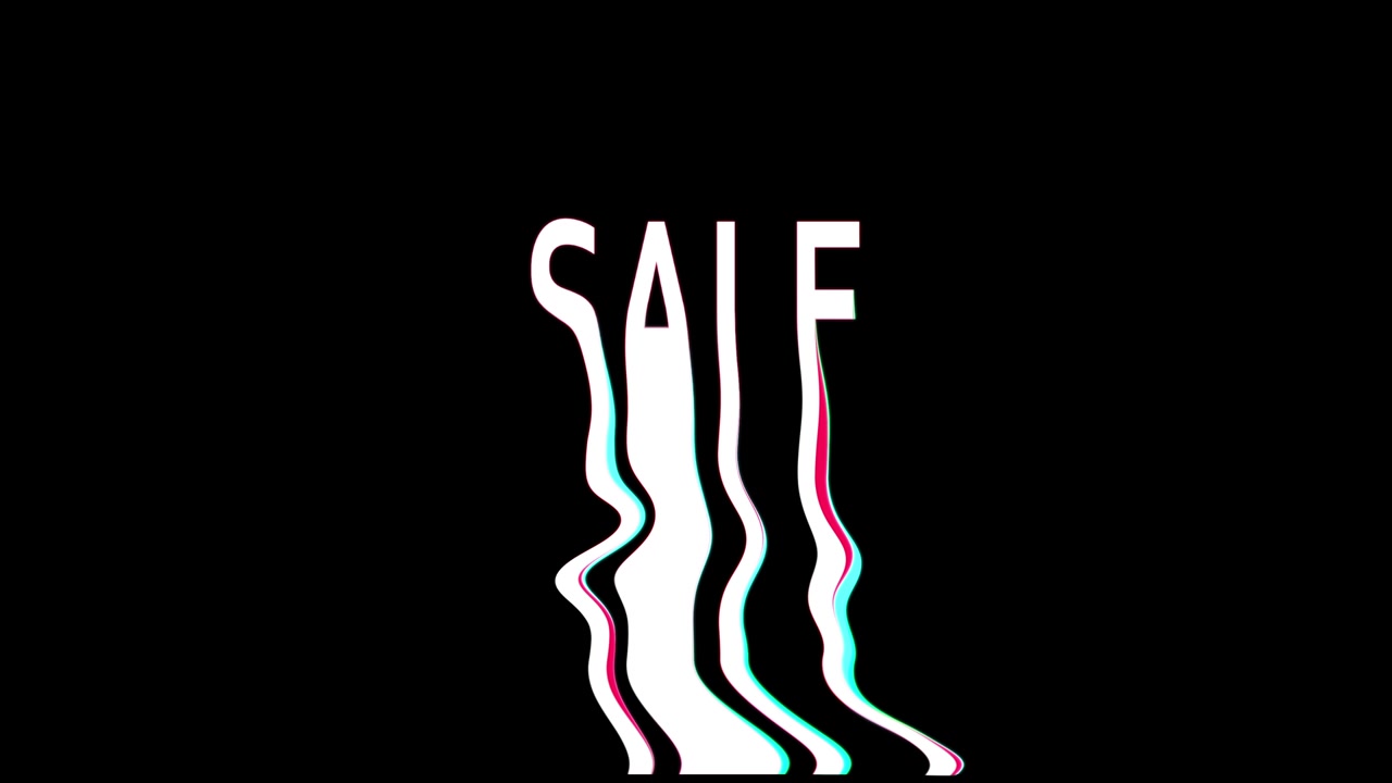 Sale. 4K animated text background for social media marketing advertising campaigns. White sale word with paint stains effect animated on black background