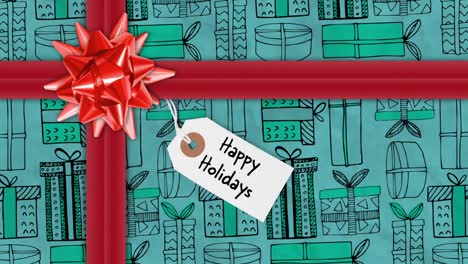 regalo de navidad en embalaje festivo