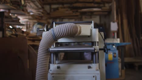 video of machines and tools in traditional carpentry workshop