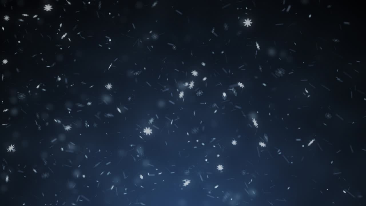 Fallende realistiske naturlige snøflak, digital komposisjon.
