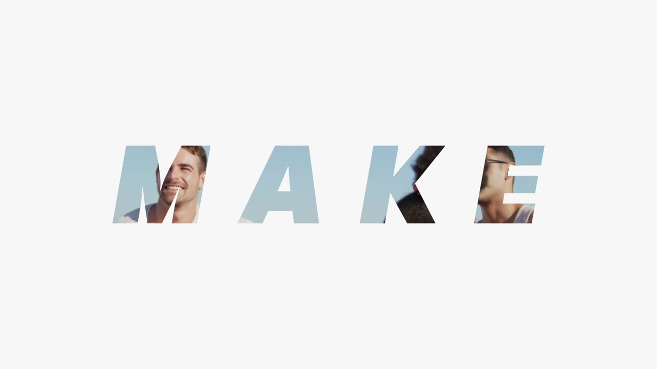Dynamic Kinetic Typography Template with Video Masking Effects