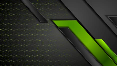 tecnología verde y negra con fondo de movimiento brillante