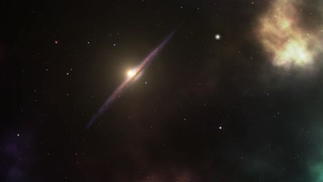seamless loop space flight into galaxy