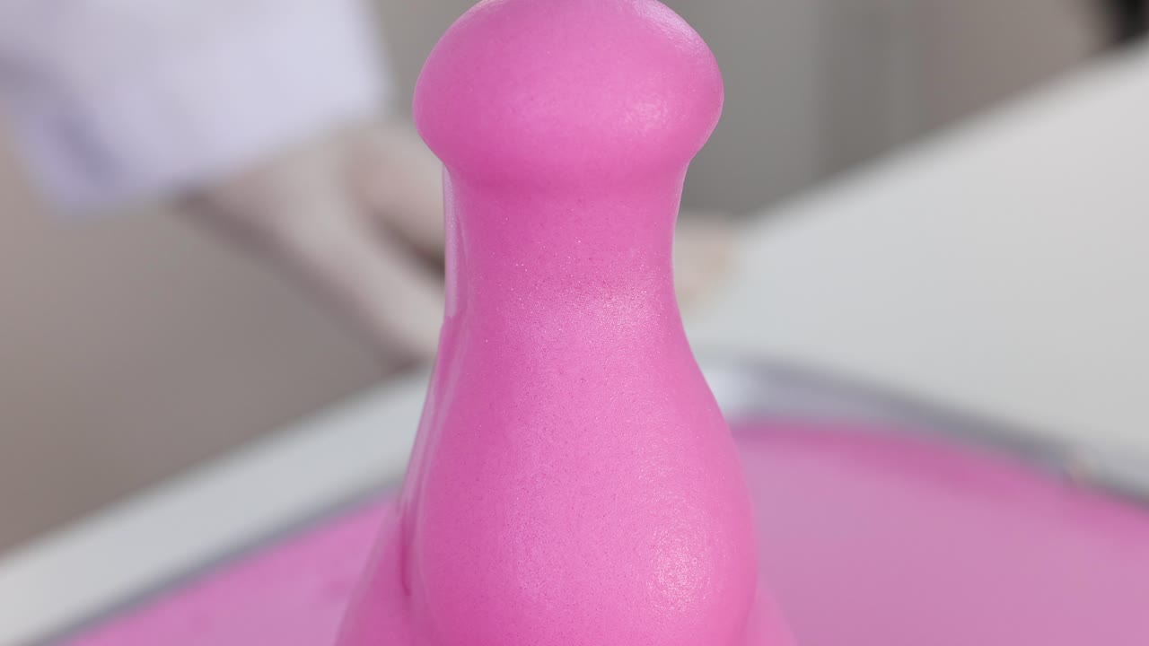 erupción de espuma colorida en un experimento científico