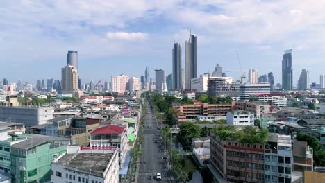 horizonte aéreo de bangkok, vuelo en helicóptero a la ciudad