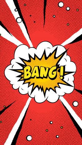 bewegungsgrafik von flachem design cartoon-bang-hintergrund