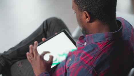 Man Using Tablet