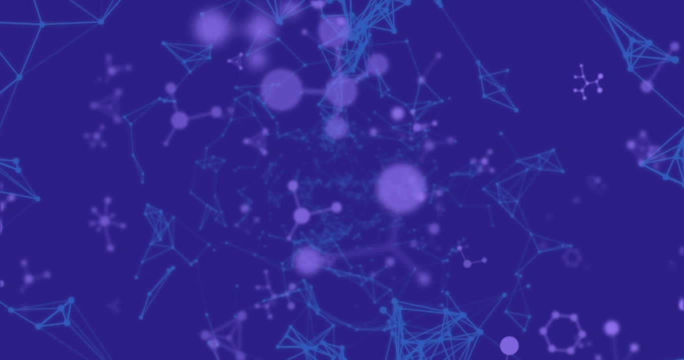 Animation of network of connections over american dollar sign