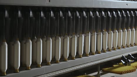 cotton yarn on bobbin in a simplex machine