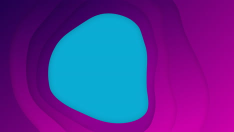 animation of morphing blue abstract shape moving on layered purple background