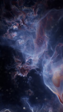 a vibrant and colorful depiction of cosmic clouds in deep space at night