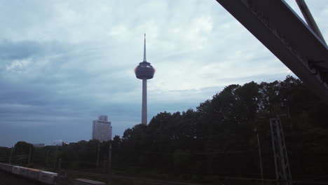 smooth timelapse of the colonius tower in cologne