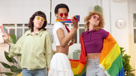 lgbtq pride celebration with friends