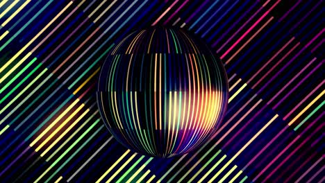 abstract sphere with colorful lines