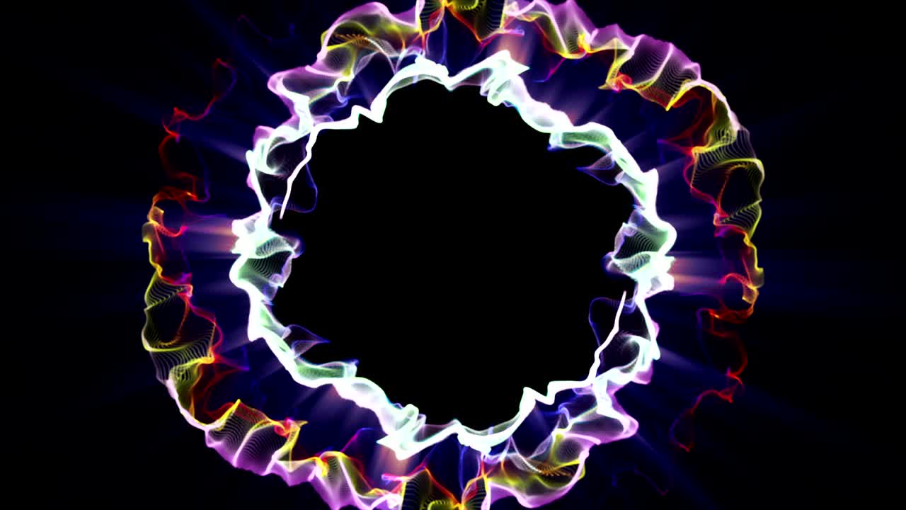 las partículas mágicas anillo fondo abstracto, animación, renderización, bucle