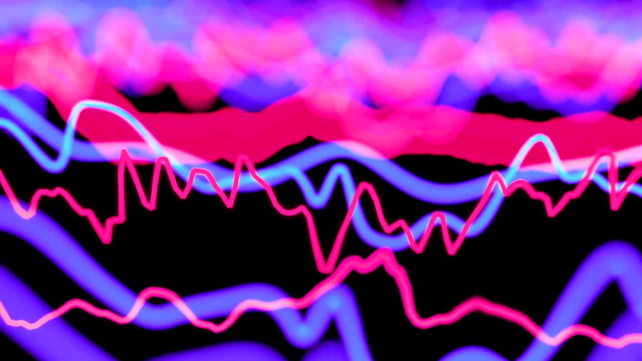 datos abstractos que fluyen en una red.