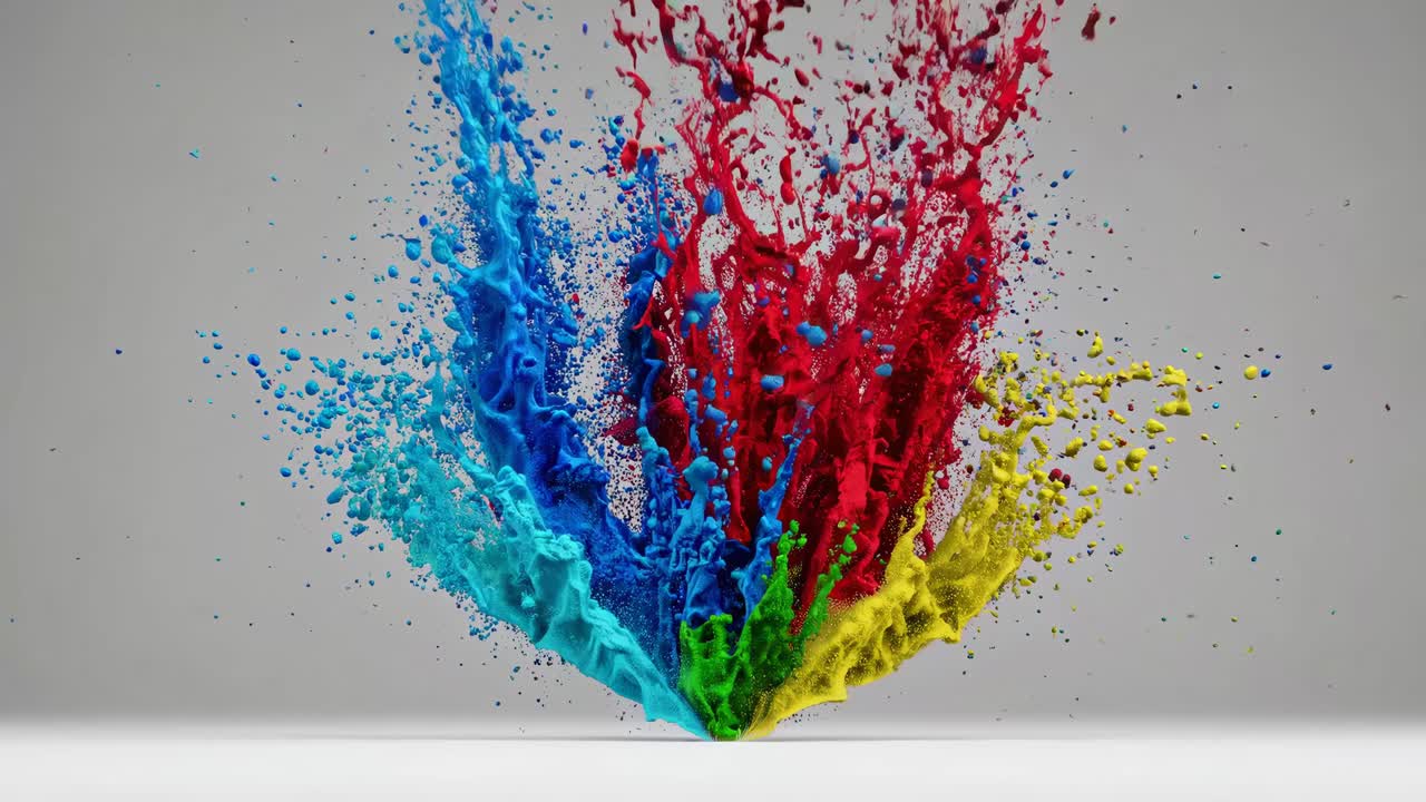 explosão de tinta colorida