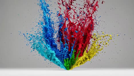 explosión de pintura de colores