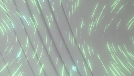 animación de rastros de luz sobre círculos blancos