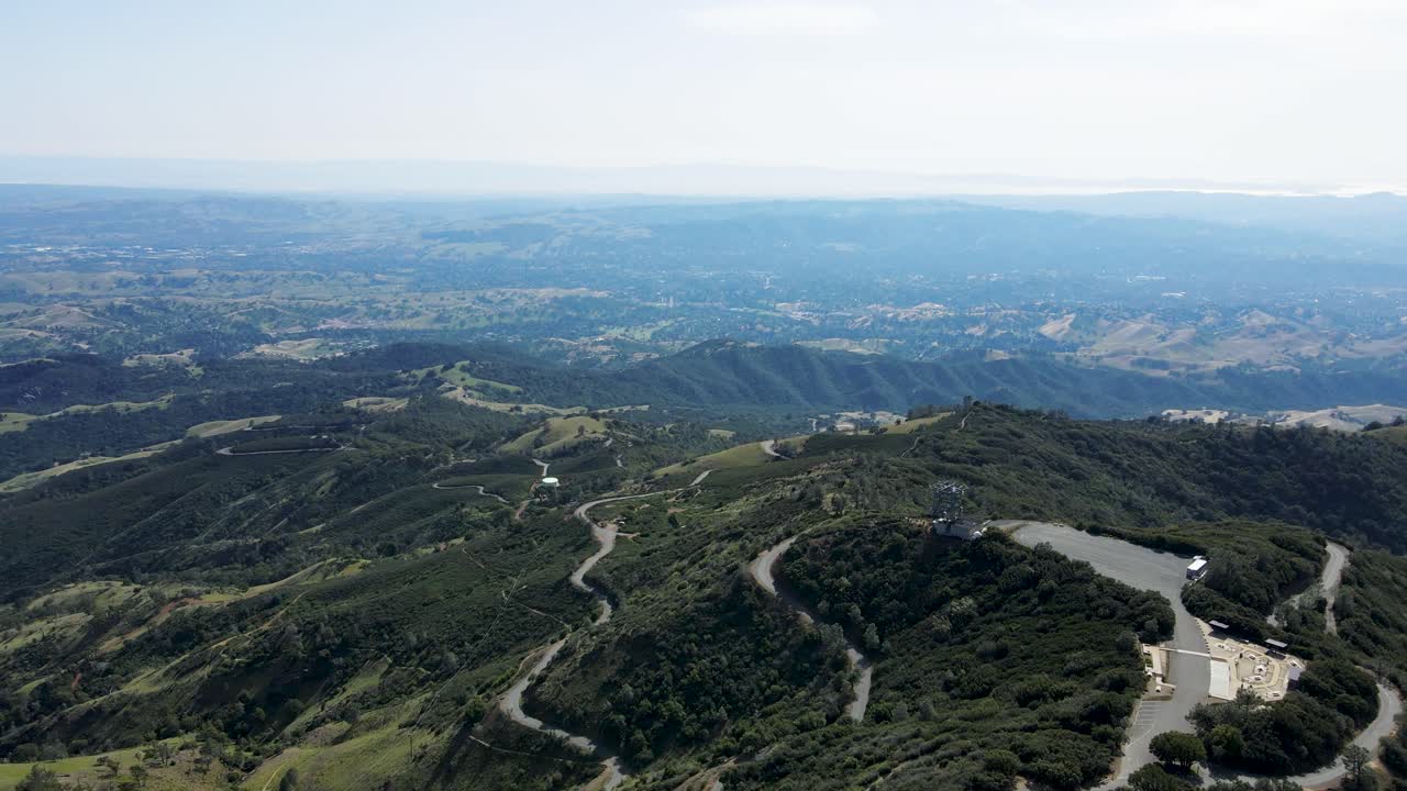 vista aérea de 360 grados desde el monte diablo del pico norte, el monte sión y el pico principal