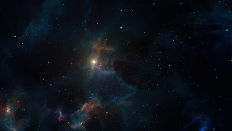 vista de la exploración de la nebulosa en el universo