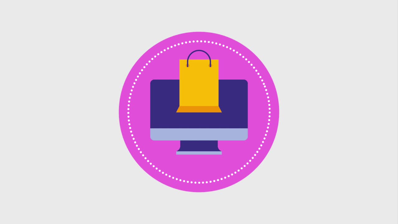 온라인 쇼핑 가방 컴퓨터 시장 색상 배지