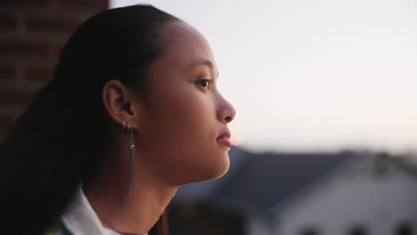 woman looking into the distance