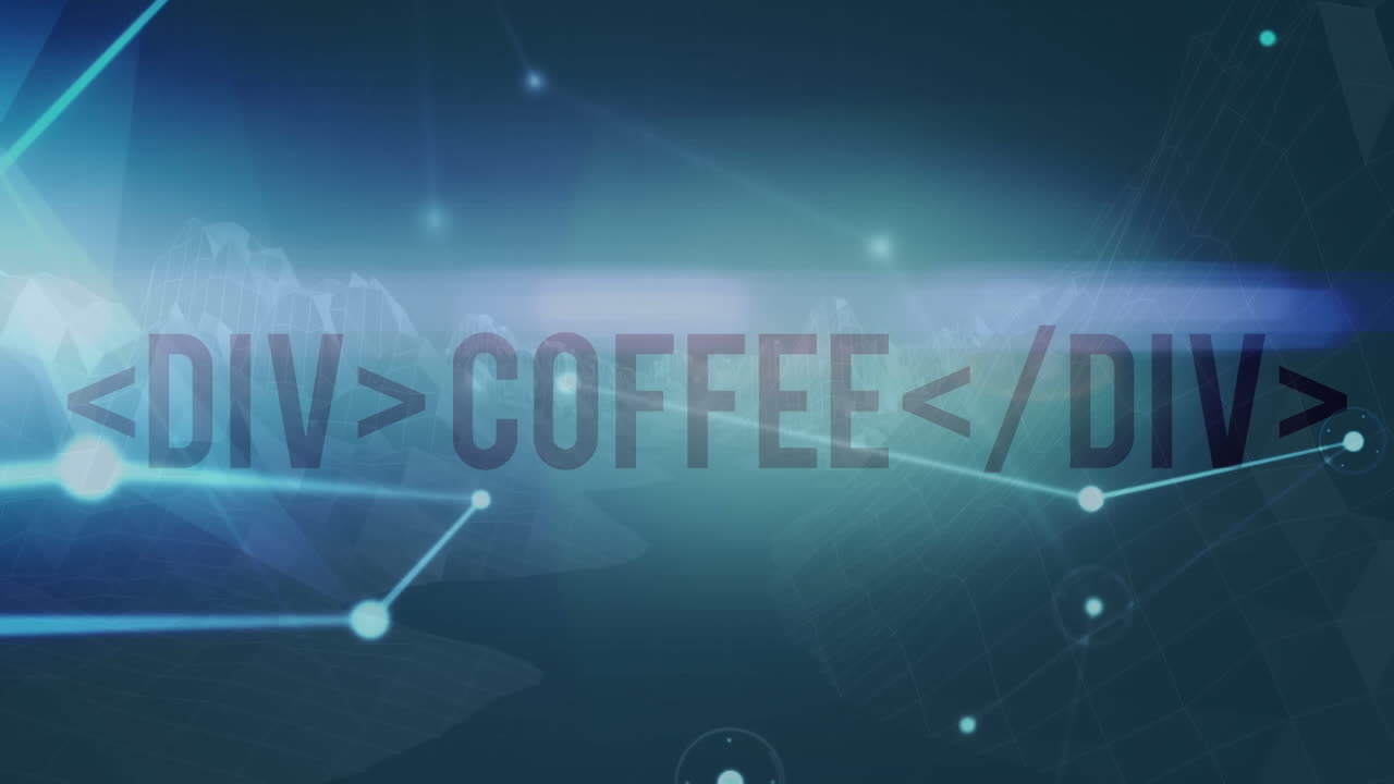 회전하는 산 위의 데이터 처리와 연결 네트워크의 애니메이션