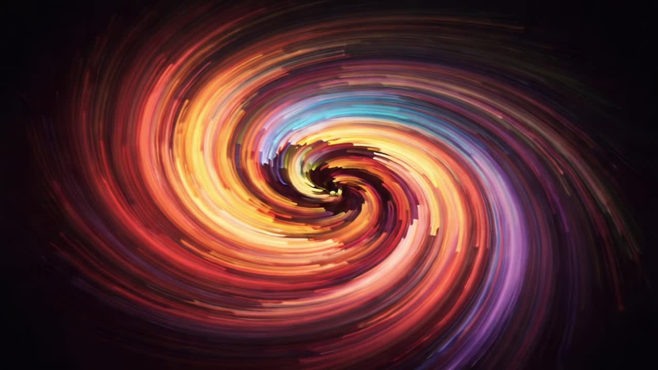 A Stunning Visualization of a Colorful Swirling Abstract Pattern Representing Cosmic Movement and Energy Flow Through Space and Time
