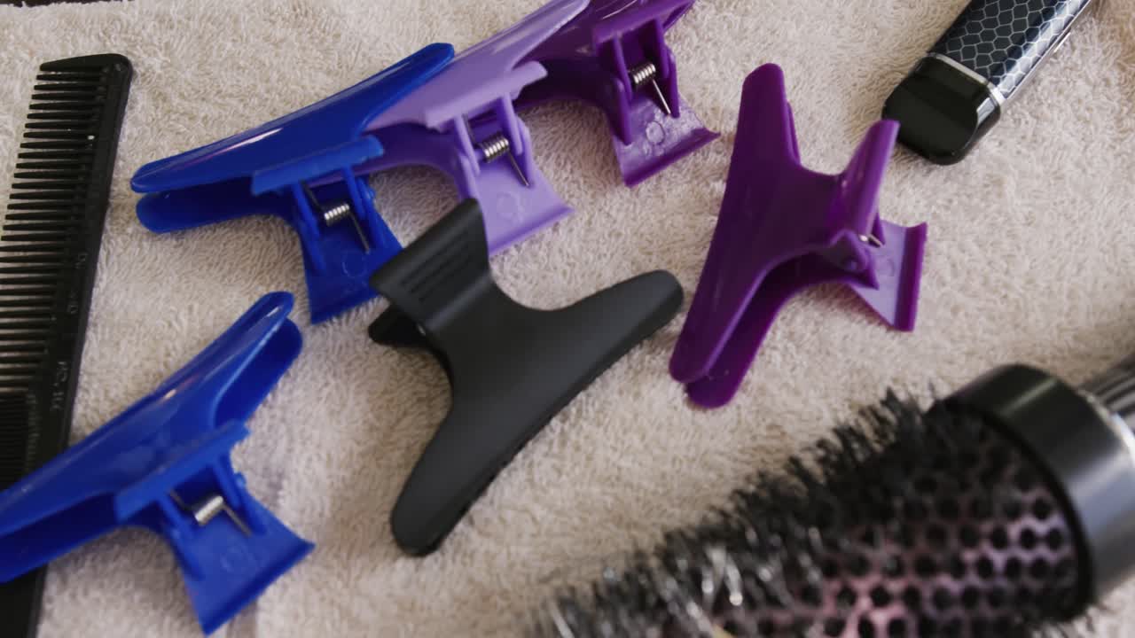 Close up view pliers and brushes