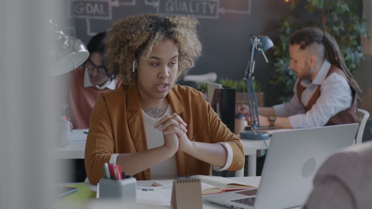 Diverse team collaborating in a modern office