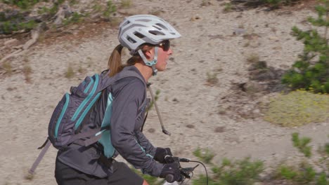 Un-Ciclista-De-Montaña-Cabalga-En-Un-Bosque-1