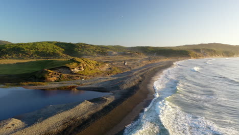 Dolly-Forward-Extreme-Motorhome-Park-Bivouac-Beach-Sunset-Vegetation-Dune-Chiloé-Chile